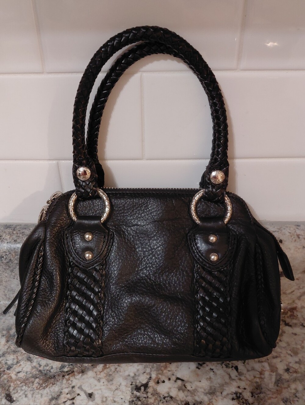 Elliott Lucca Black Enchantress Leather Mini Satchel
